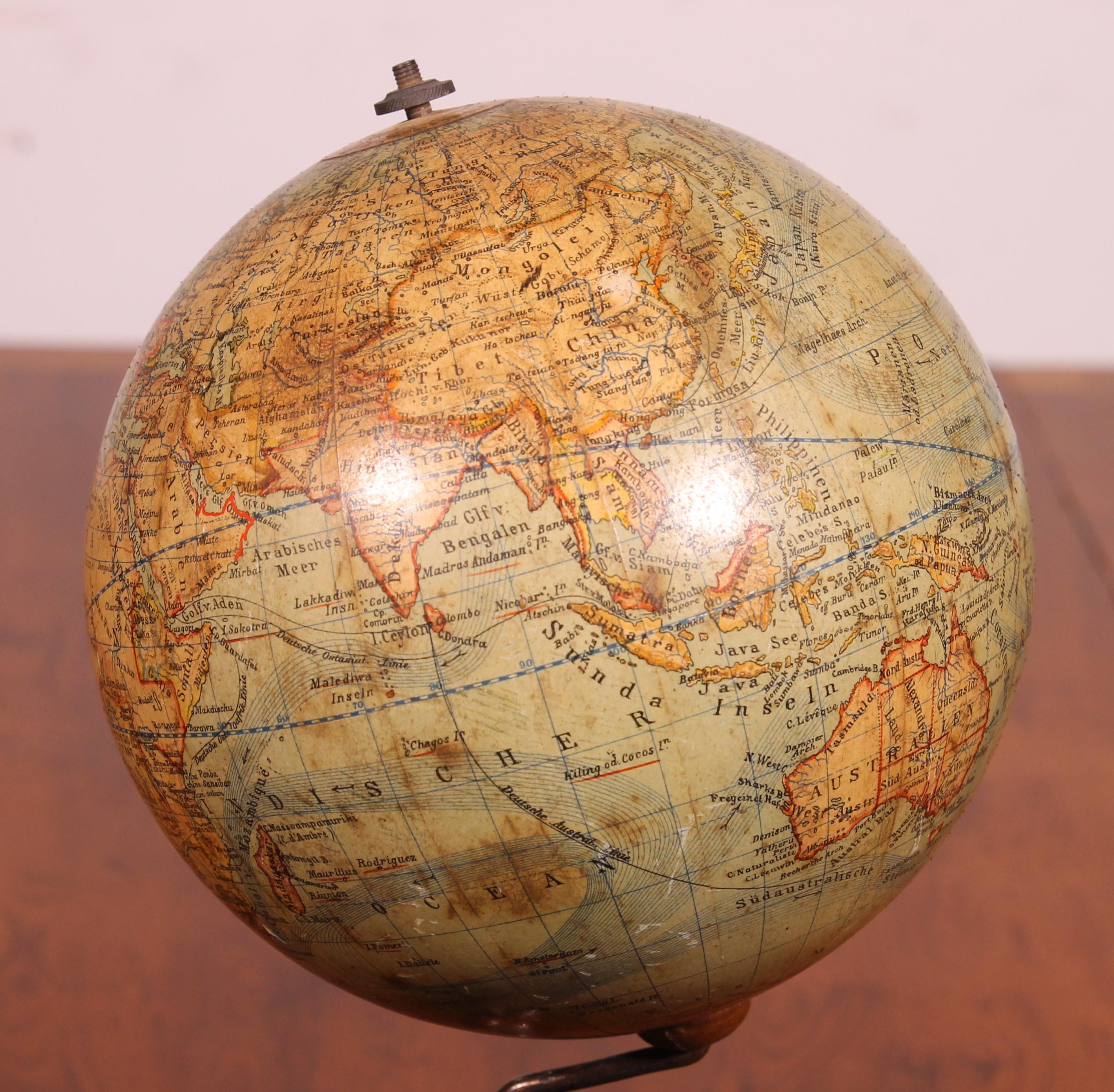Globe terrestre Erd globus - 19e siècle Bon état - En vente à Brussels, Brussels