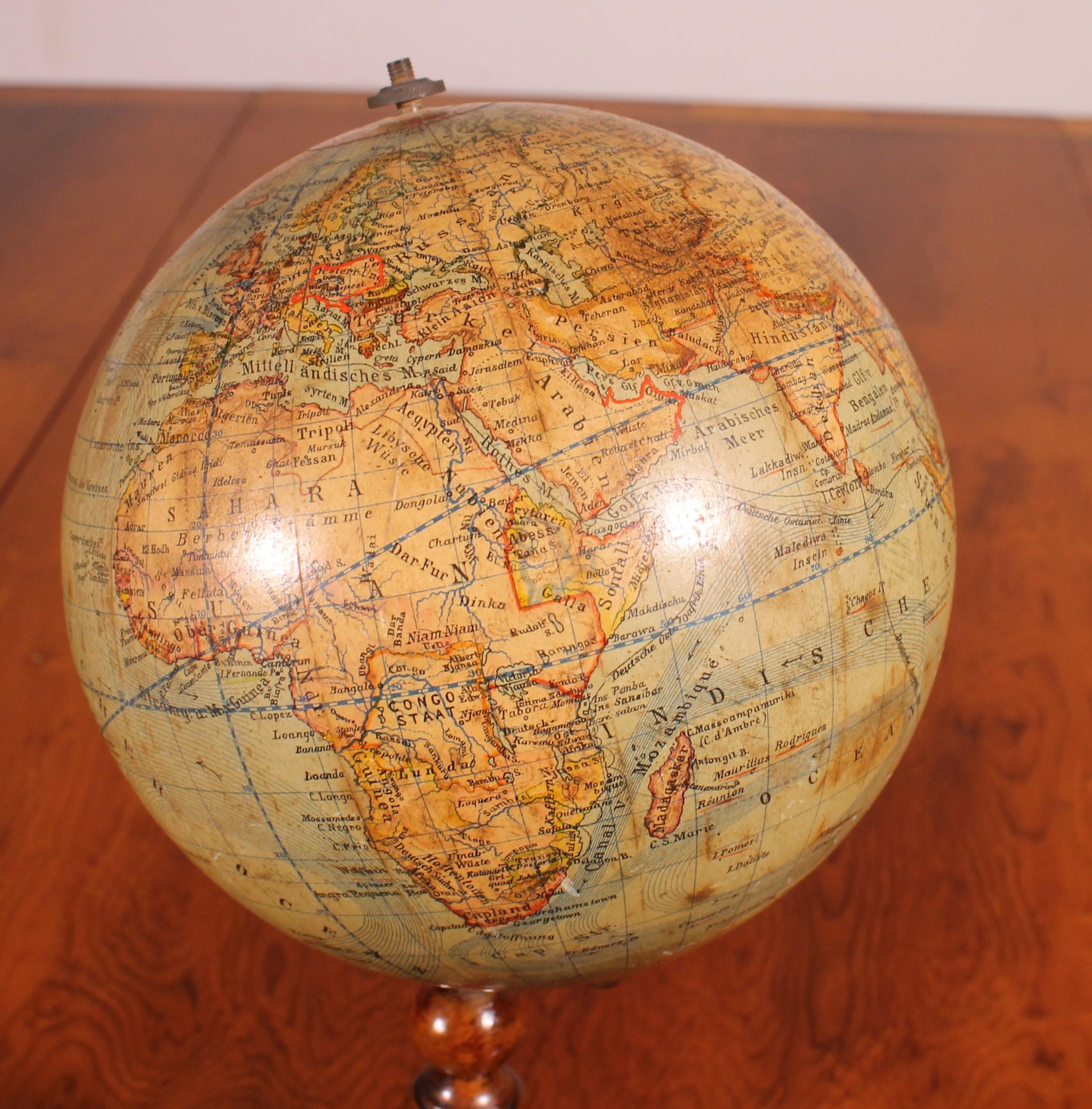 Globe terrestre Erd globus - 19e siècle en vente 1