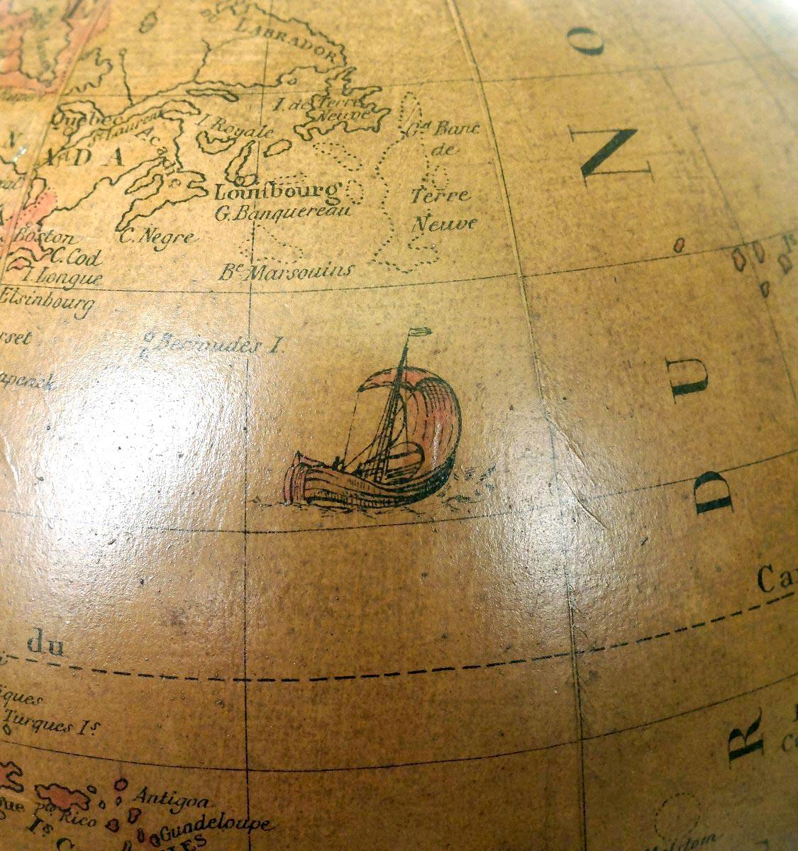 Terrestrial Globe French 18th Century, Swinging Structure 5