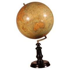Terrestrial Globe From Ch. Périgot Published By Ch. Delagrave Paris 19th Century
