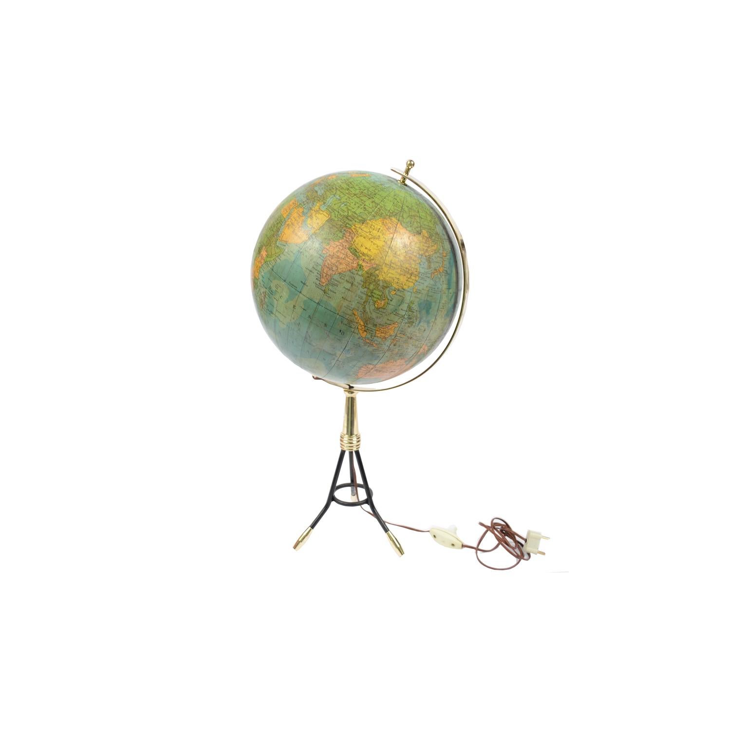 Terrestrial Globe Illuminated from the Inside, 1950s