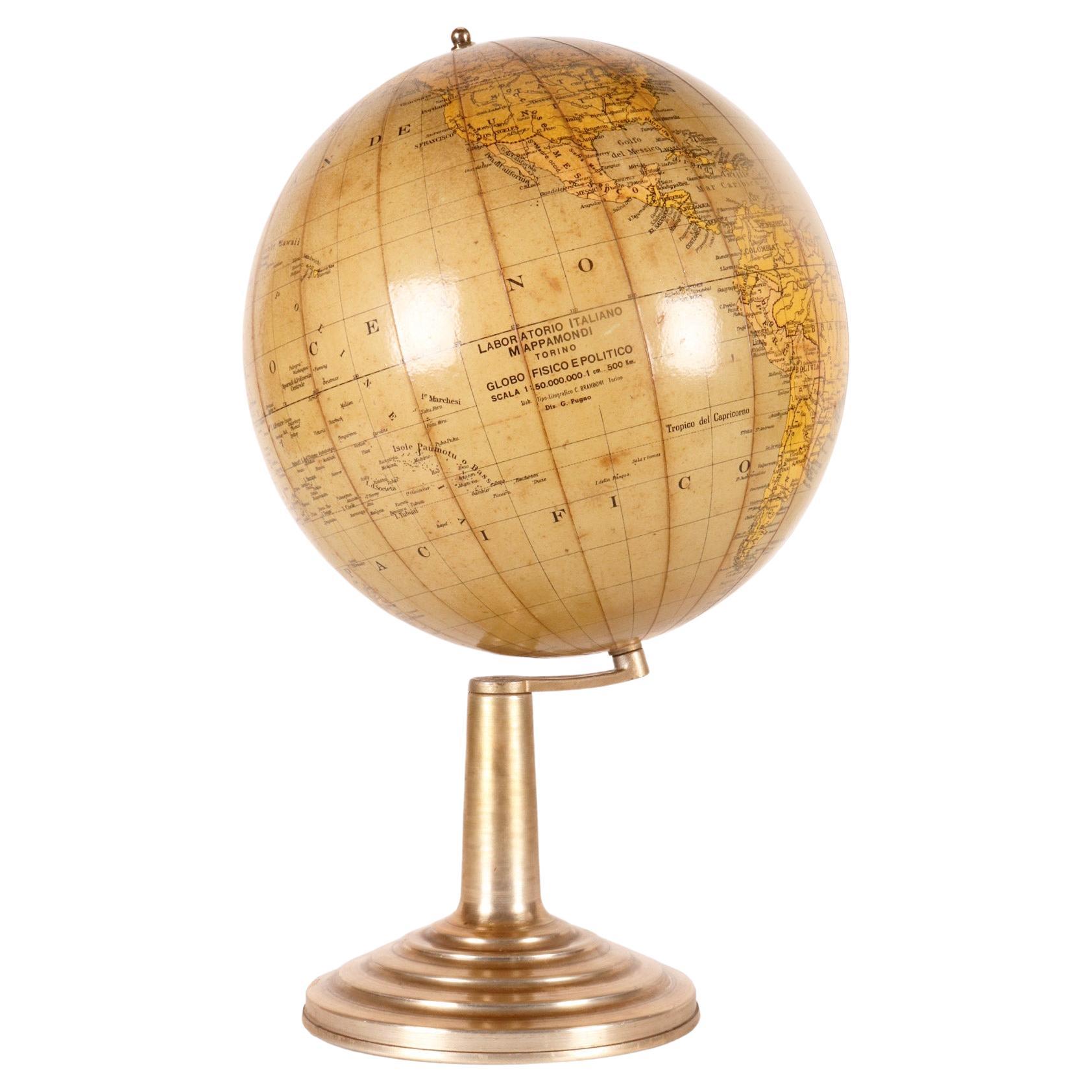 Terrestrial globe, Italy 1940.  For Sale
