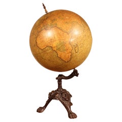 Terrestrial Globe J.lebègue & Cie Paris From 19th Century