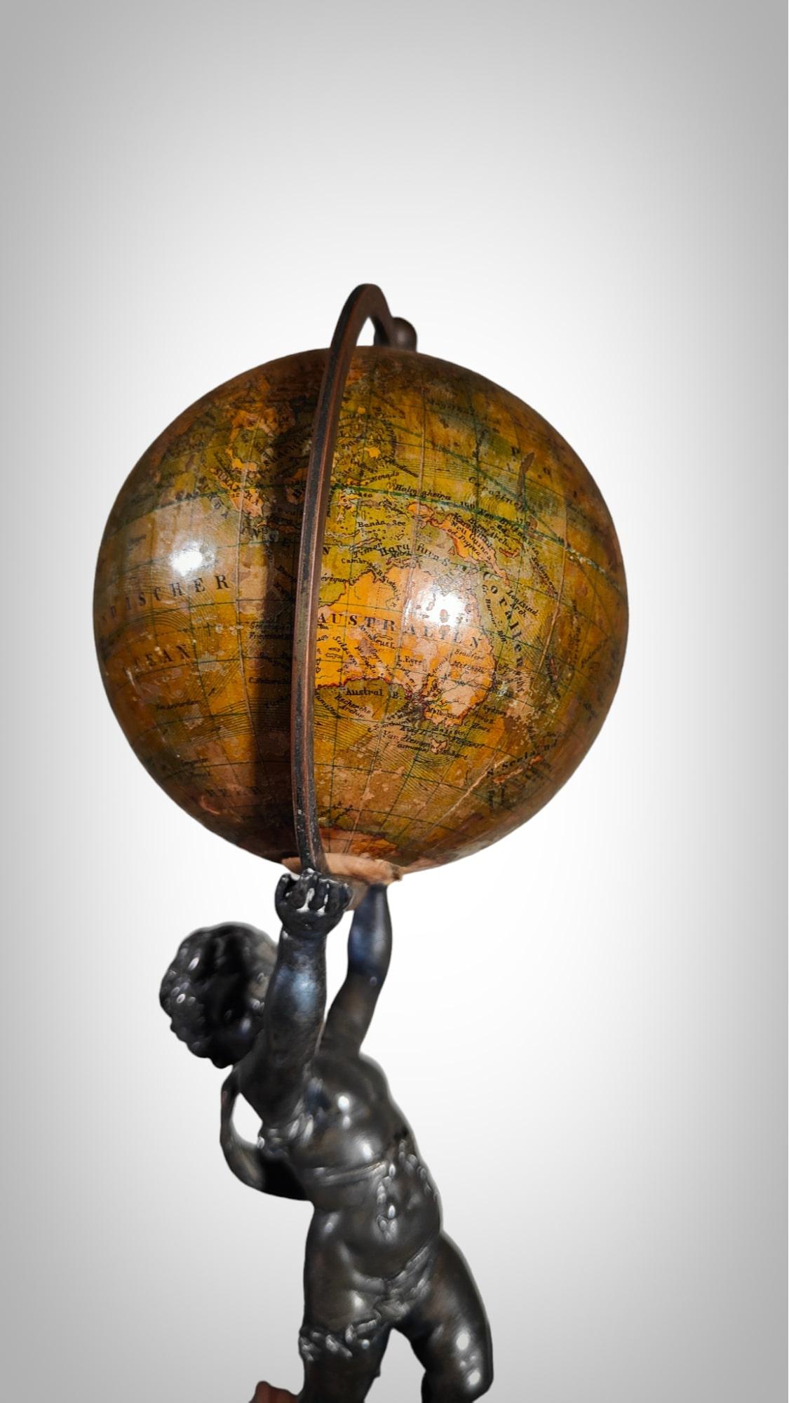 Terrestrial Globe Ludwig Julius Heymann, Circa 1880 For Sale 7