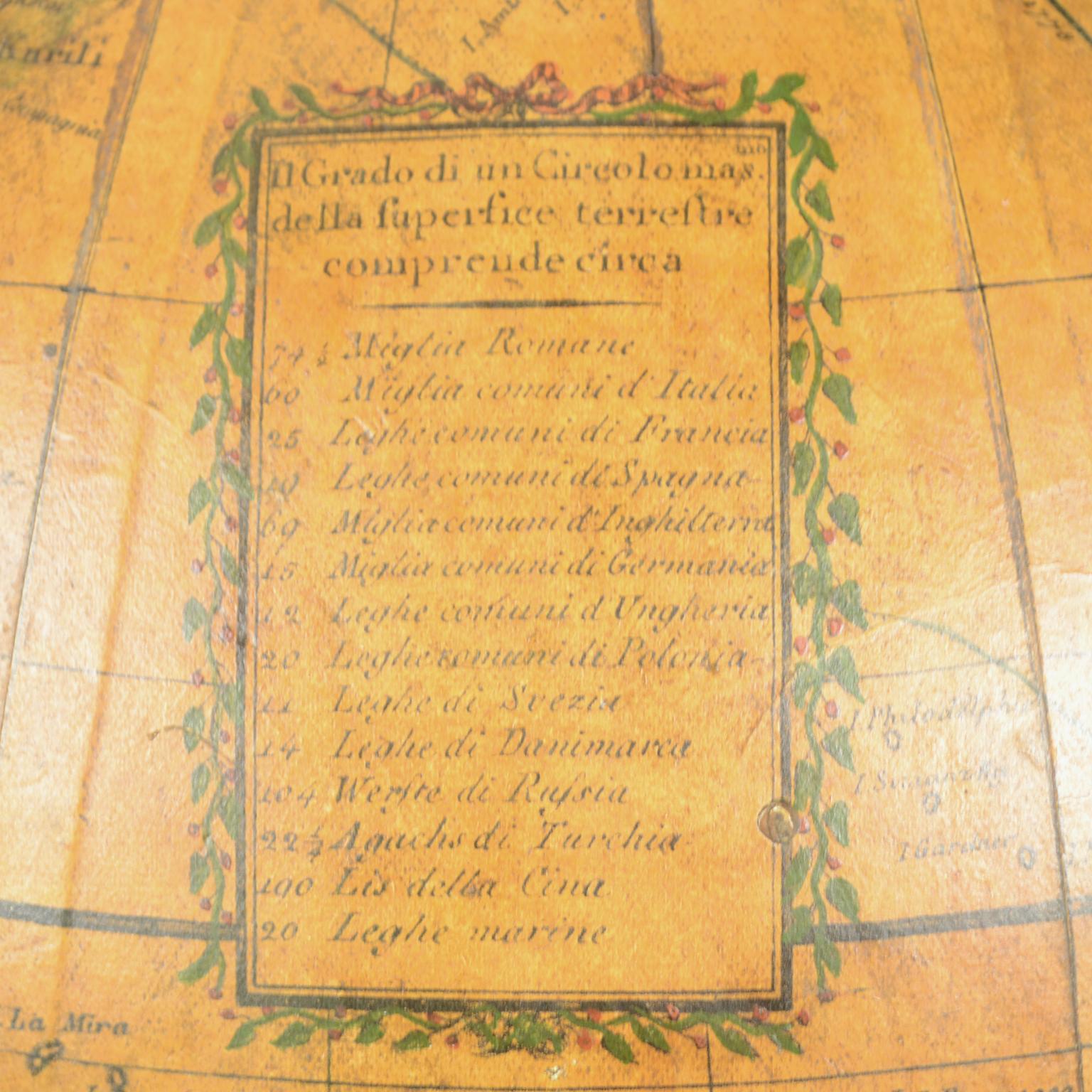 1843 Antique Terrestrial Globe  According to the Knowledge of Giovanni M Cassini 9