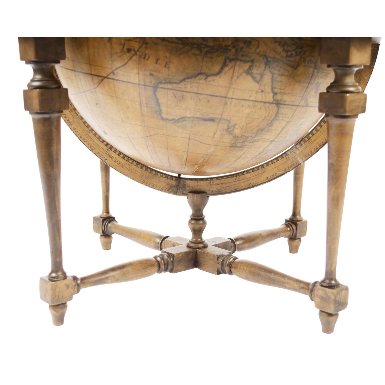 1843 Antique Terrestrial Globe  According to the Knowledge of Giovanni M Cassini 10