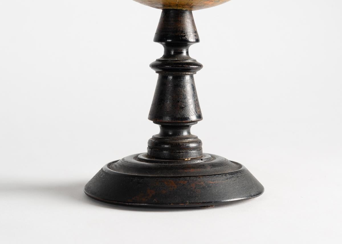 Terrestrial Globe on Ebonized Stand, France, Early 20th Century In Fair Condition In New York, NY