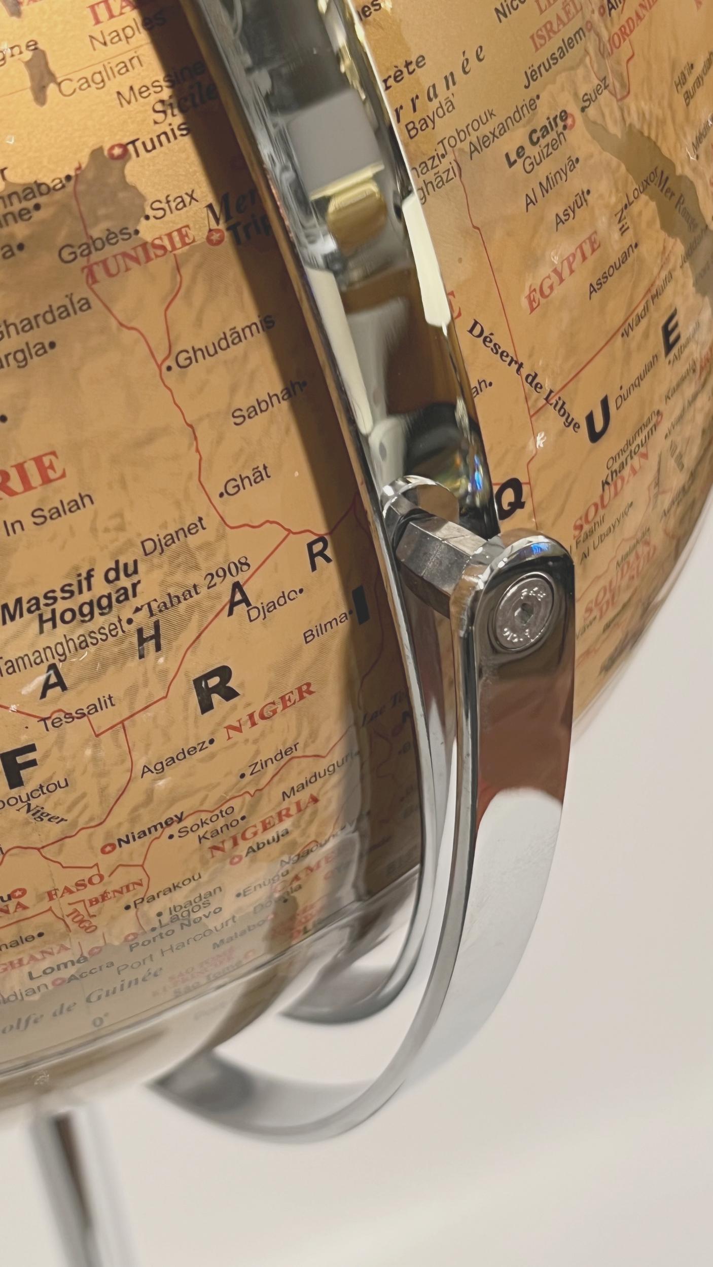 Late 20th Century Terrestrial globe on stand, France, circa 1980 For Sale