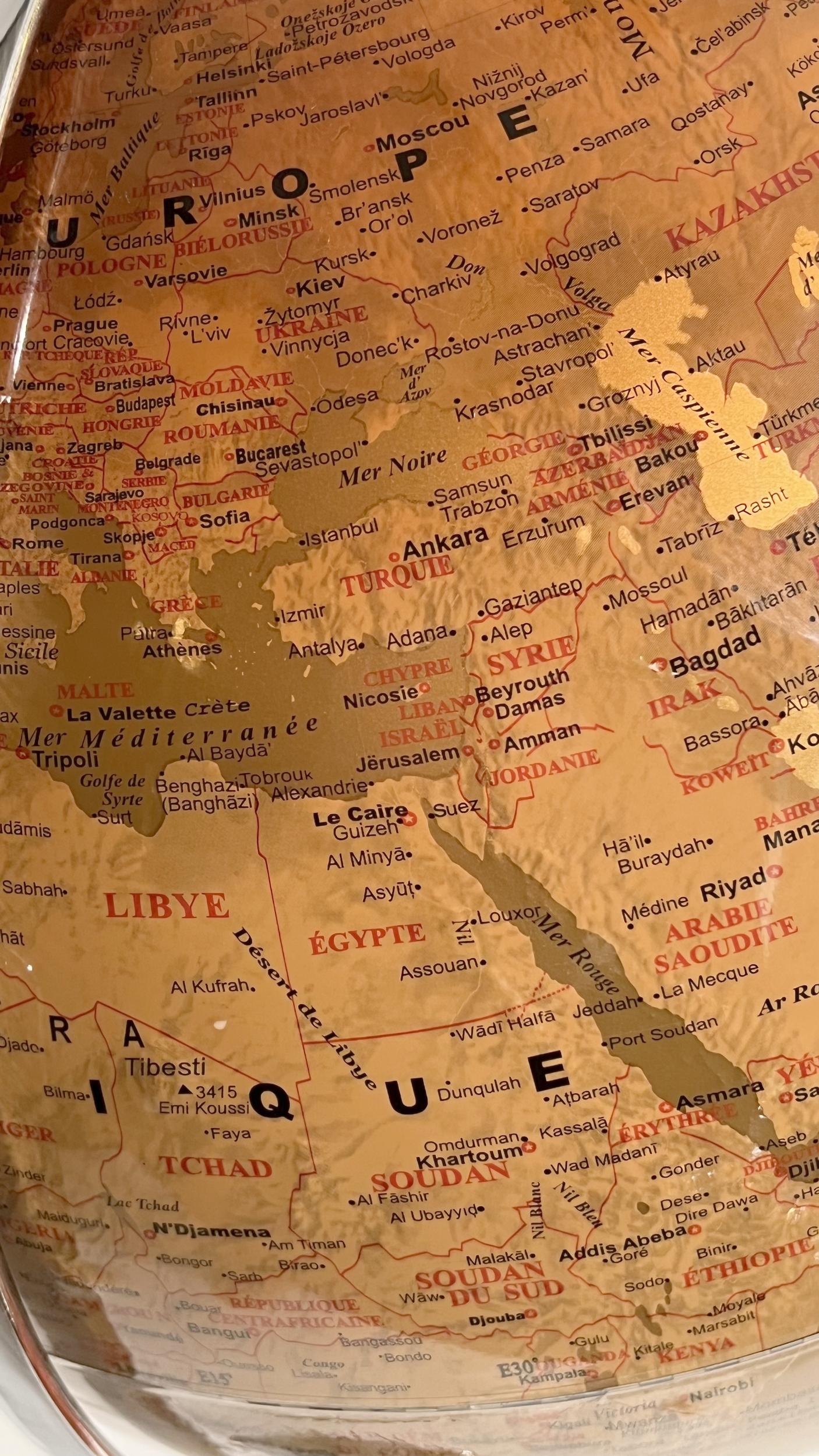 Terrestrial globe on stand, France, circa 1980 For Sale 1