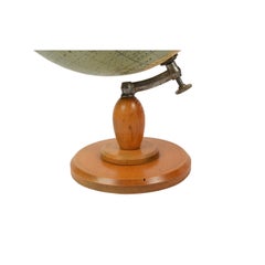 Antique Terrestrial Globe Published in 1940s by Girard Barrère et Thomas, Paris