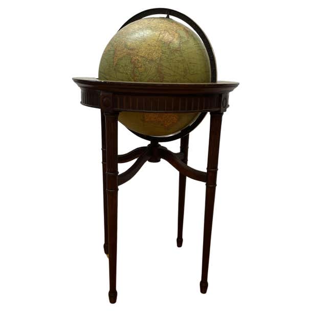 Terrestrial Library Globe Replogle Chicago w/Astrological Banded Stand ...