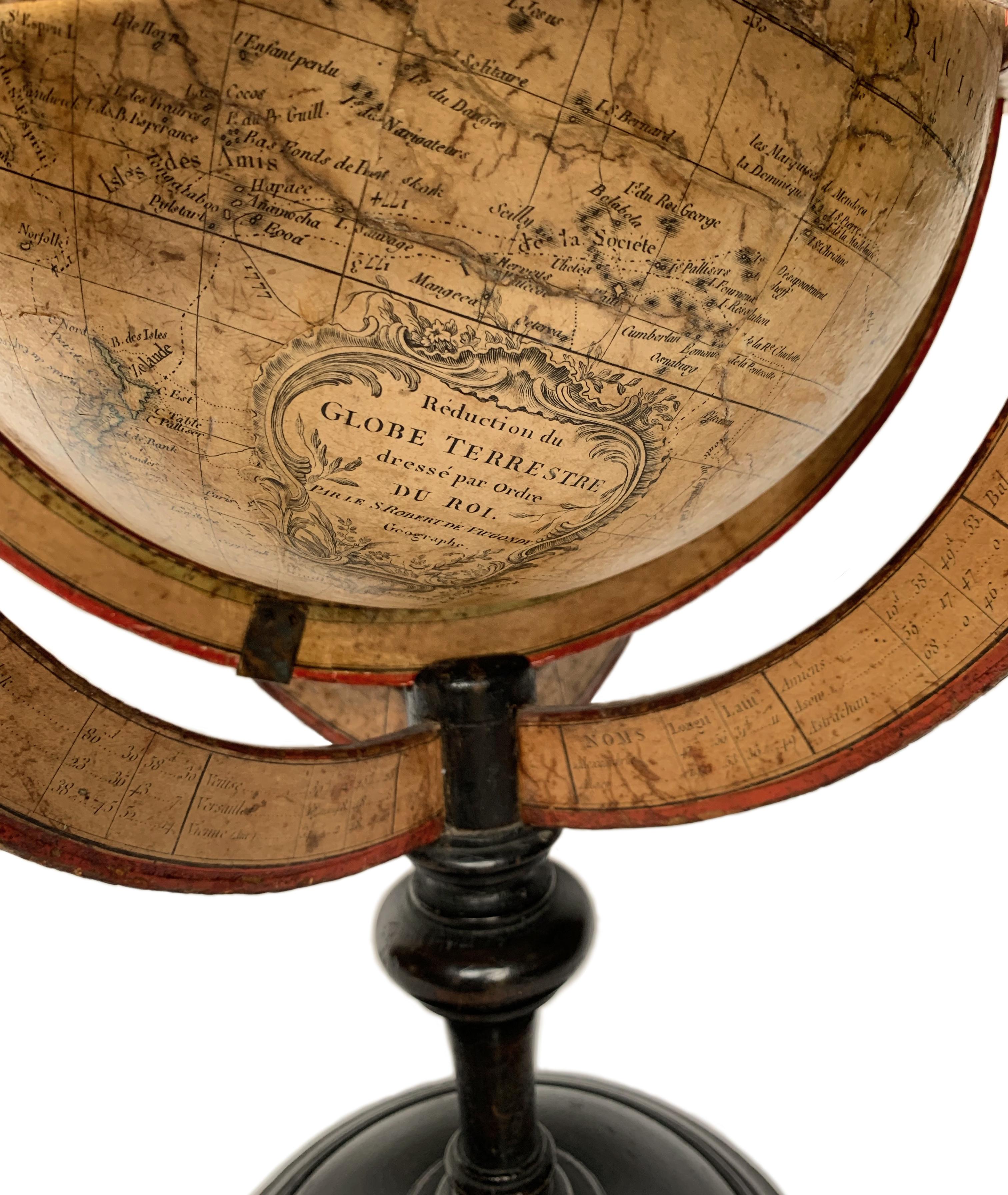 Terrestrial Table Globe by Félix Delamarche, Paris, 1821 For Sale 2
