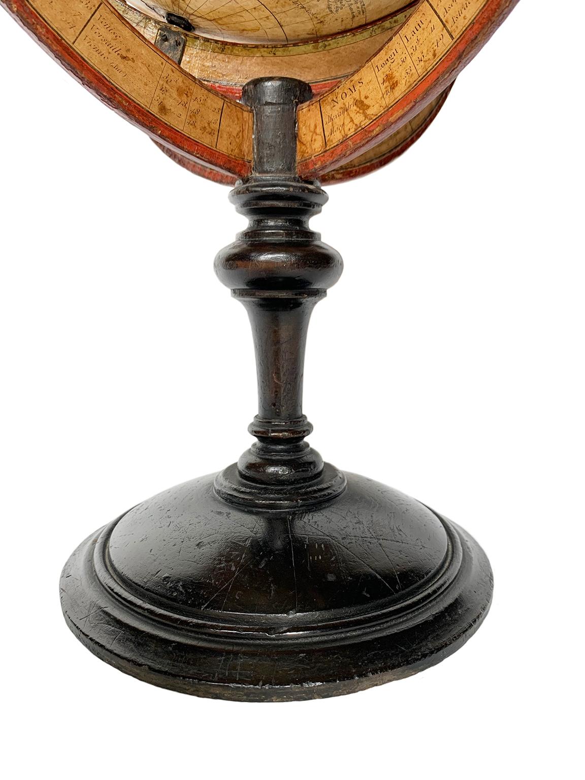 Terrestrial Table Globe by Félix Delamarche, Paris, 1821 For Sale 4