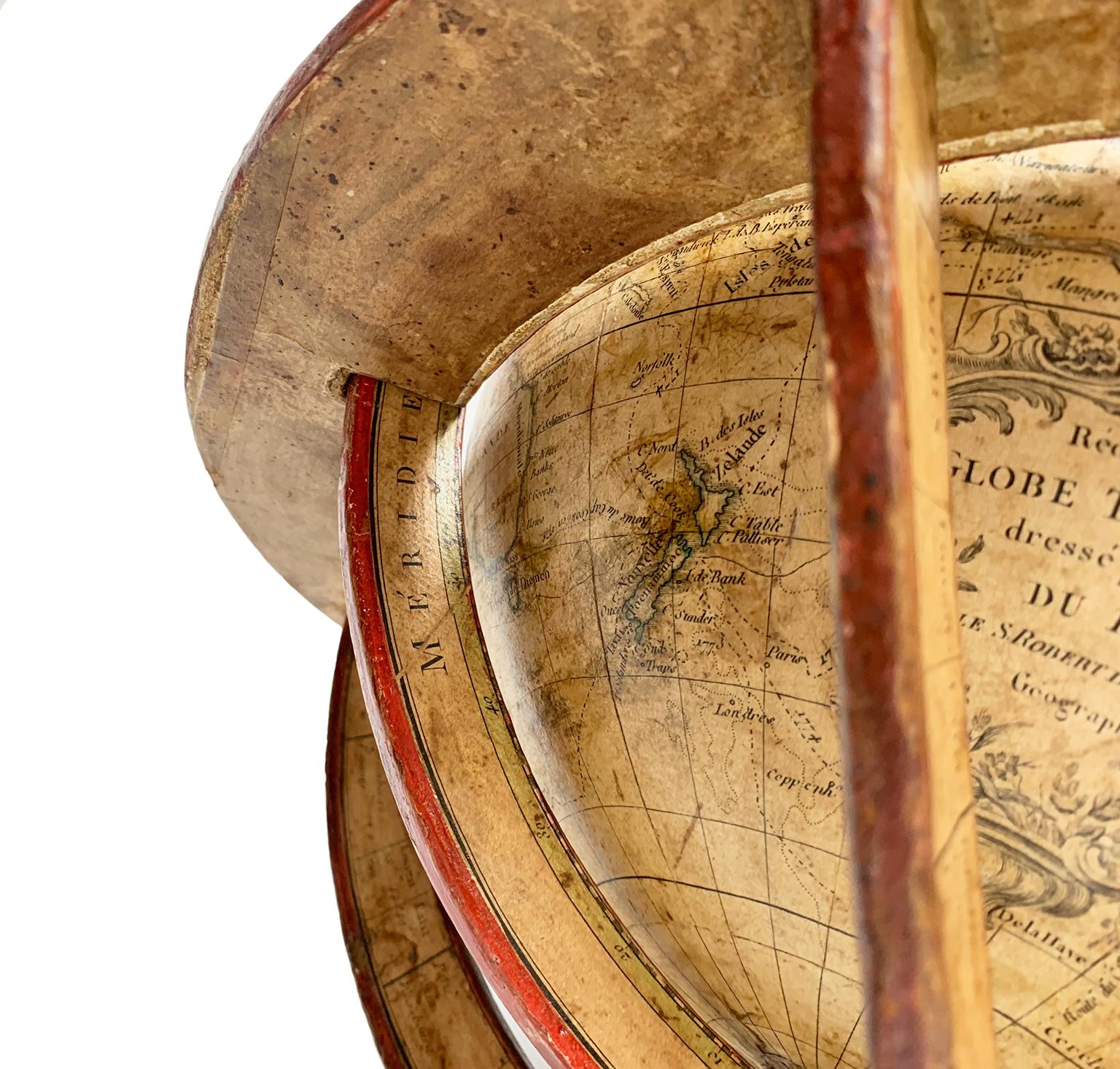 Terrestrial Table Globe by Félix Delamarche, Paris, 1821 For Sale 8