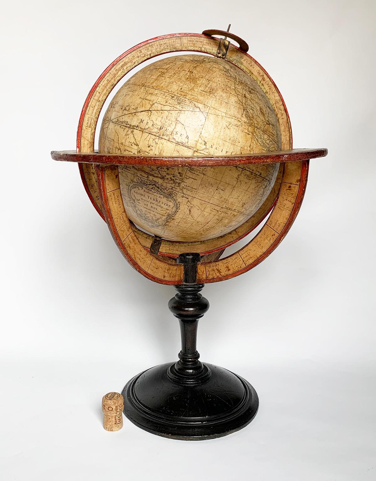 Terrestrial Table Globe by Félix Delamarche, Paris, 1821 For Sale 9