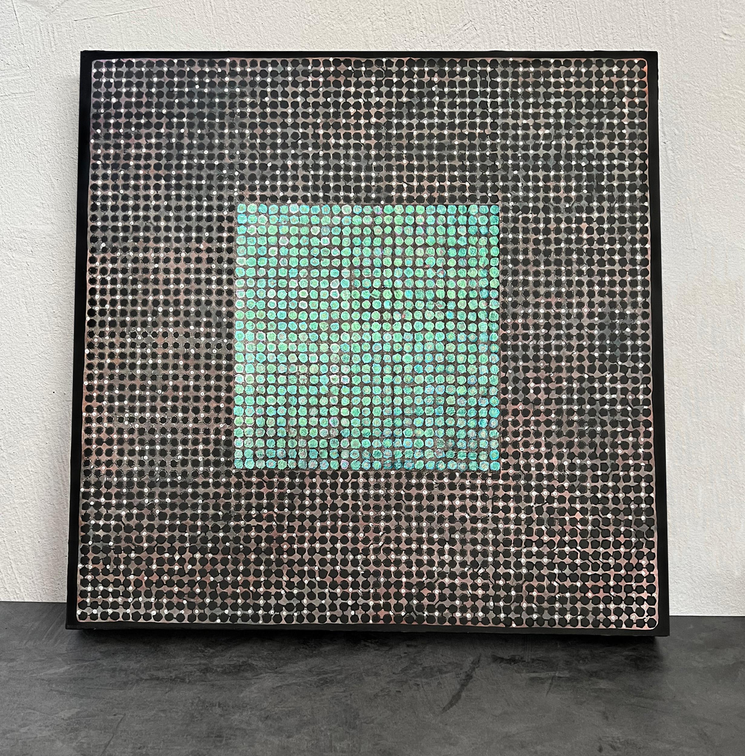 Träumen in einer Mittsommernacht, abstrakte Malerei (Abstrakt), Painting, von Terri Bell