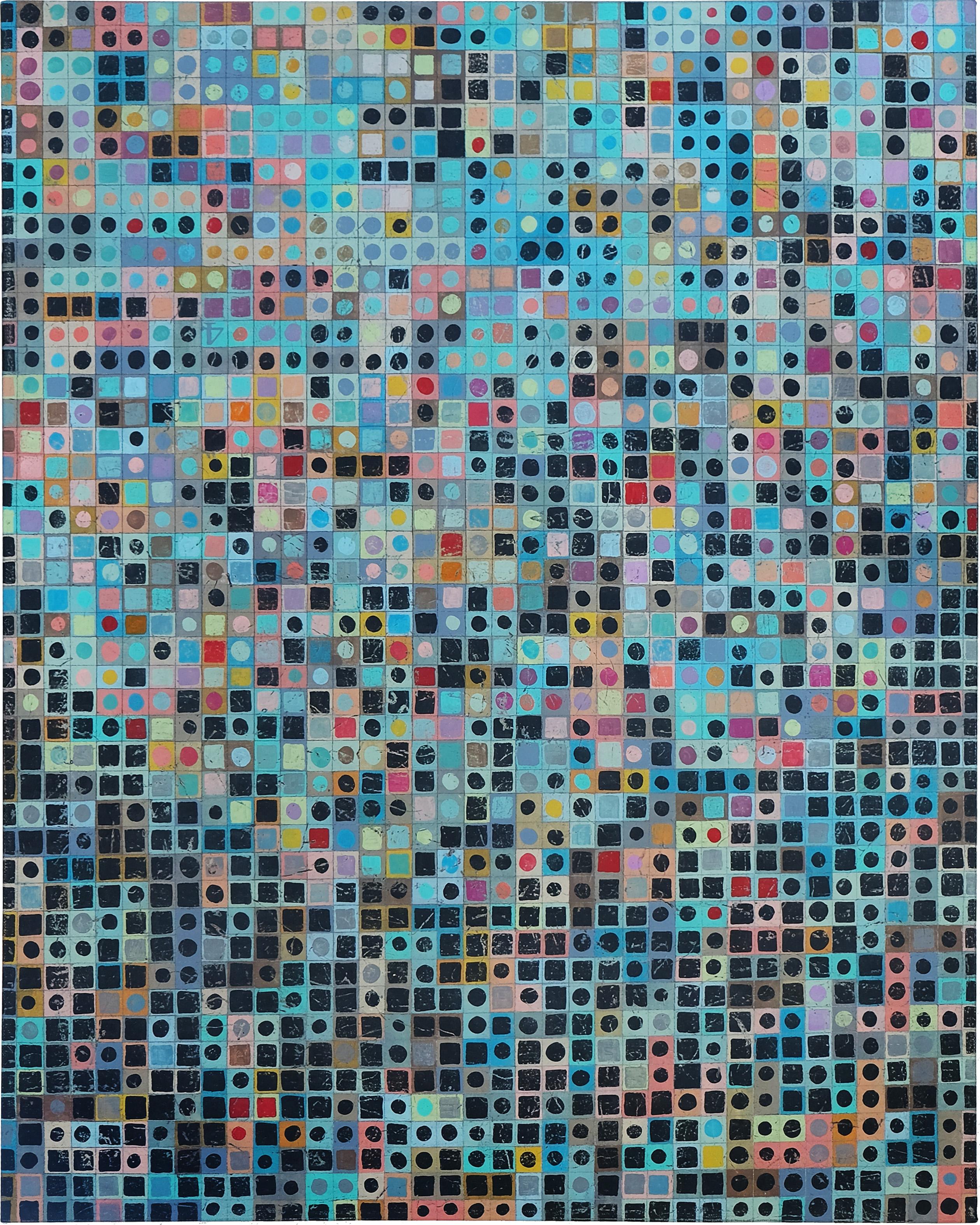 Estetica della griglia:  #4, Pittura astratta - Mixed Media Art di Terri Bell