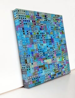 Grid Aesthetic:  Blue as Delimiter, Abstract Painting