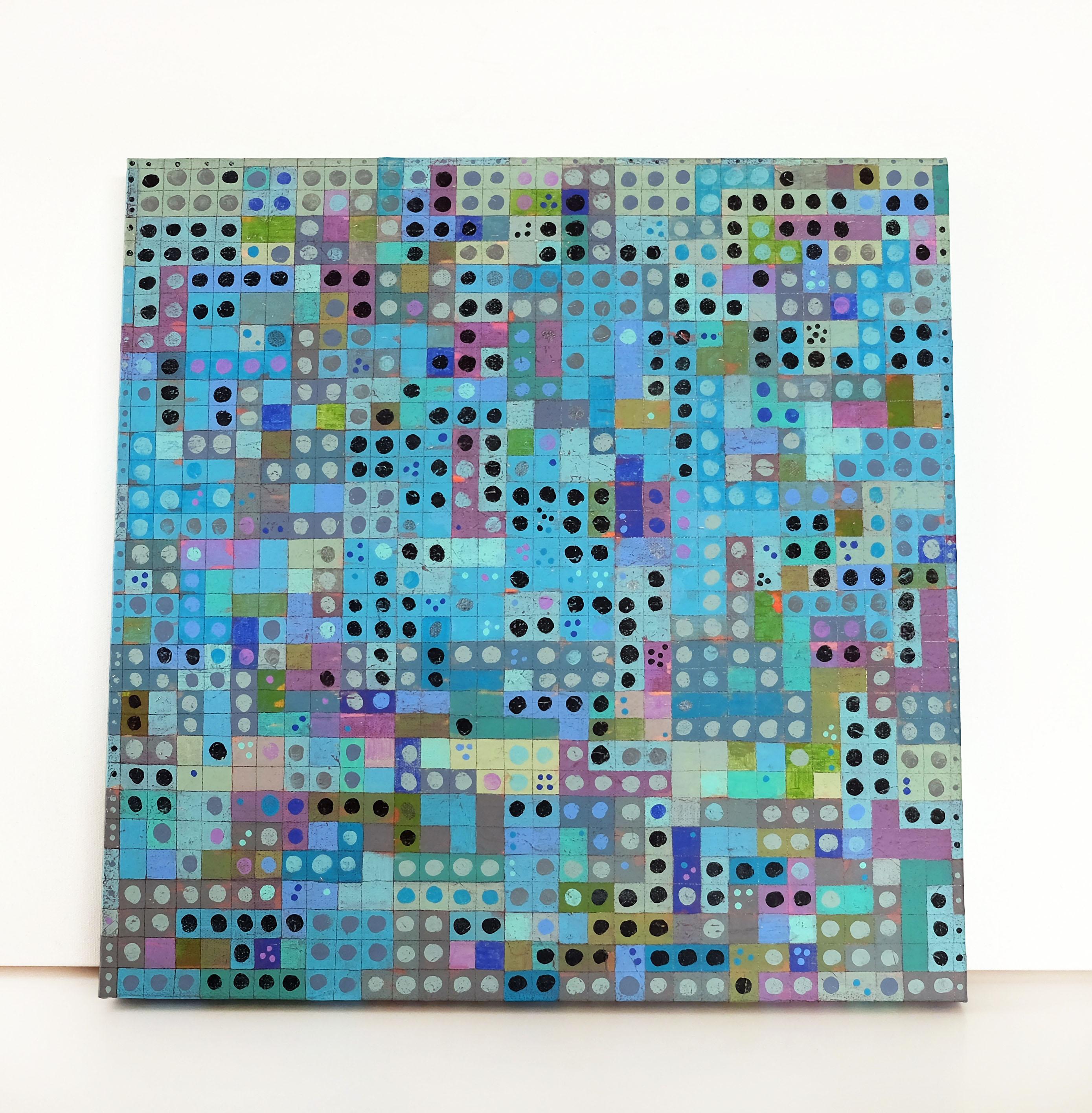 blue aesthetic grid
