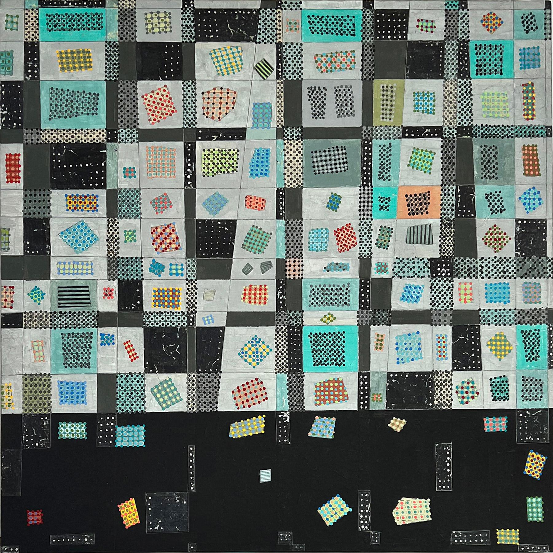 Segments de motifs, peinture abstraite - Mixed Media Art de Terri Bell