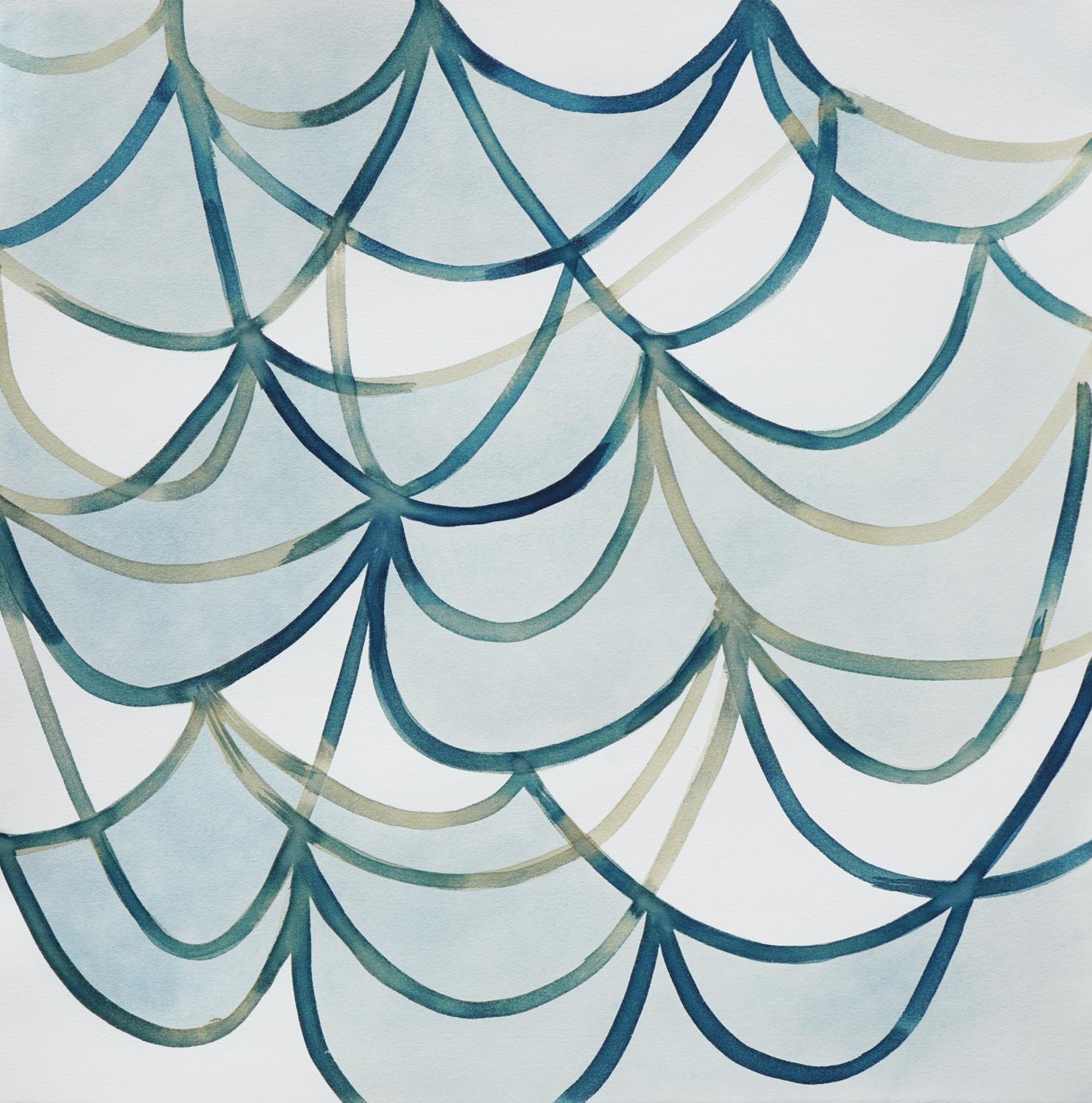 Terri Dilling Abstract Painting – Blaue Wellen XII