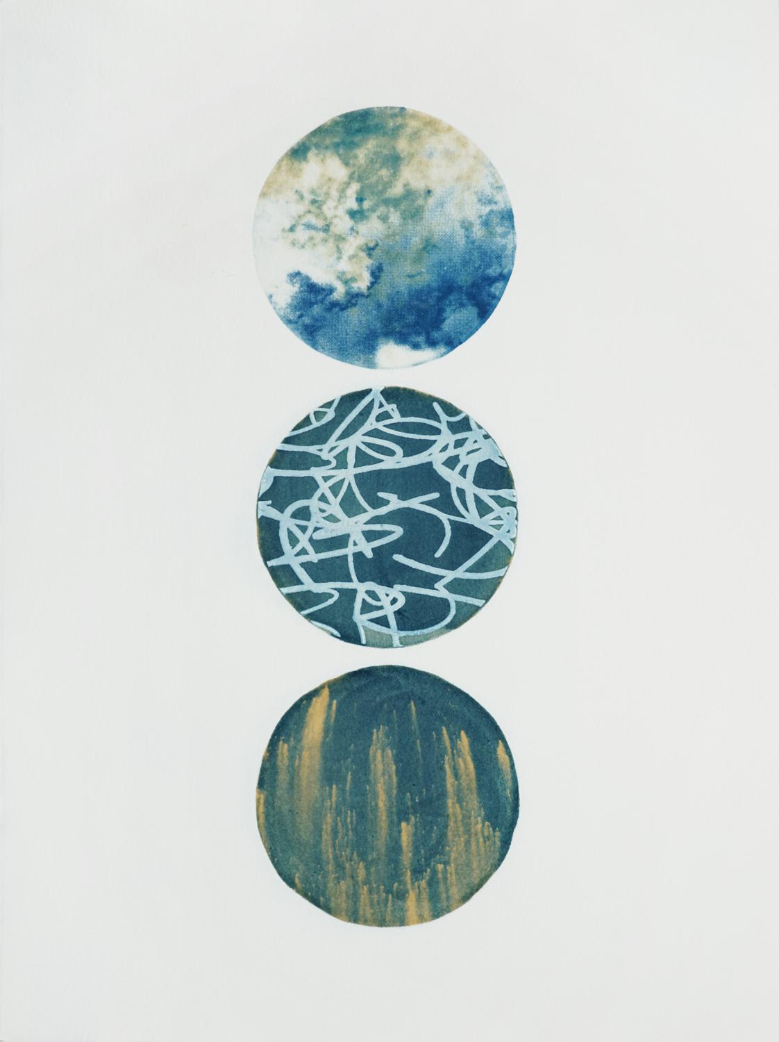 Terri Dilling Abstract Painting – Veränderliche Wolken III
