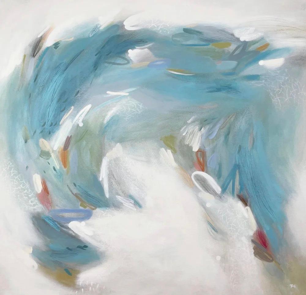 Terri Dilling Abstract Painting - Water Under the Bridge