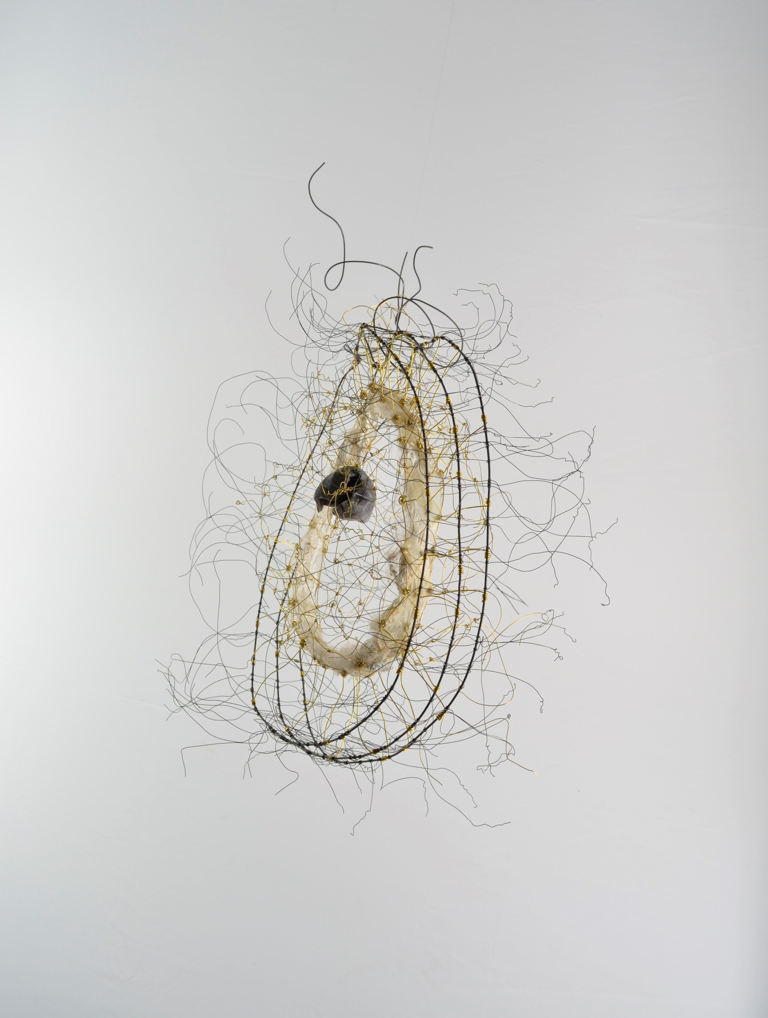 Hanging wire sculpture: 'Willa' - Sculpture by Terri Fraser