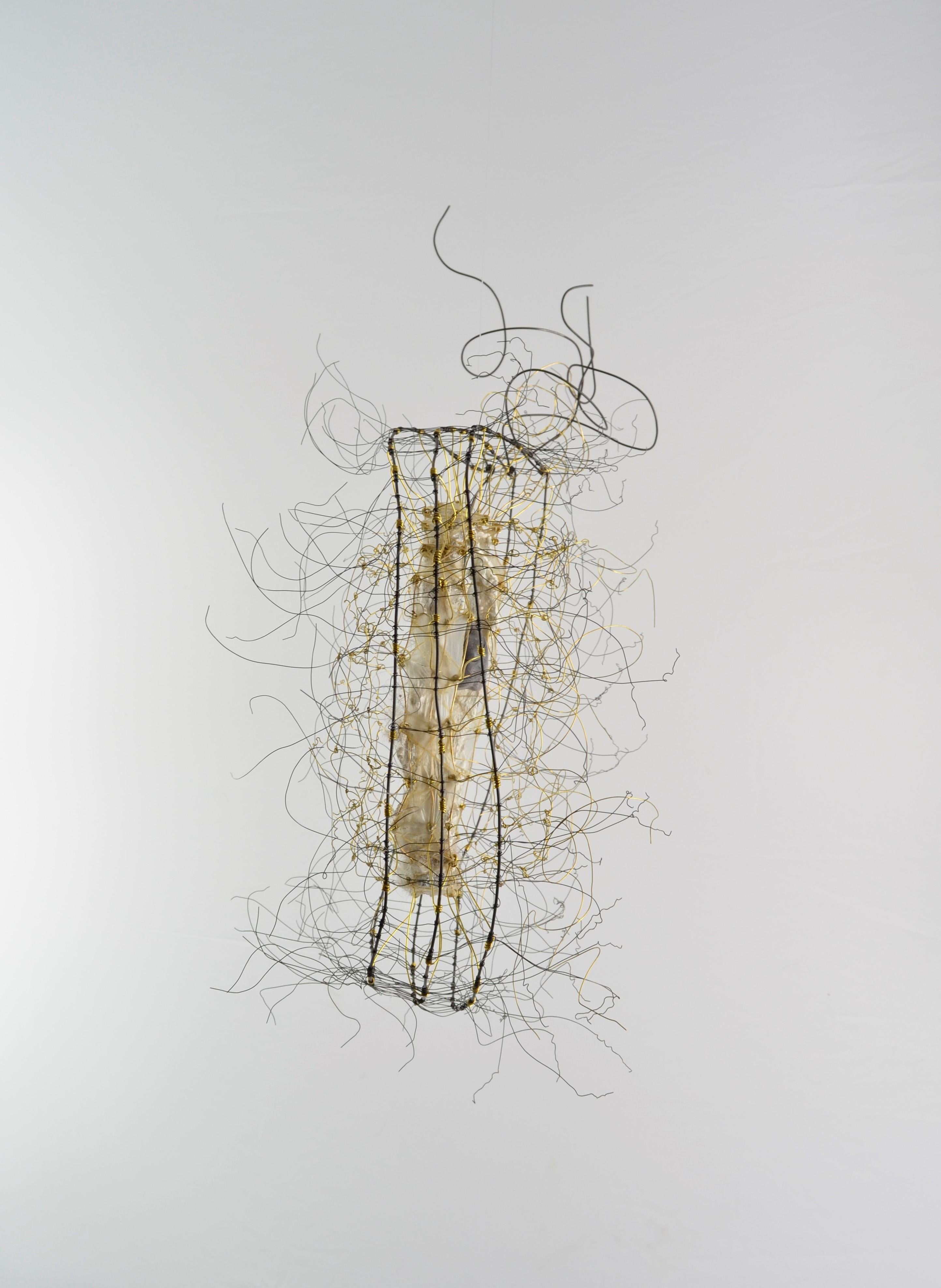 Hanging wire sculpture: 'Willa' - Contemporary Sculpture by Terri Fraser