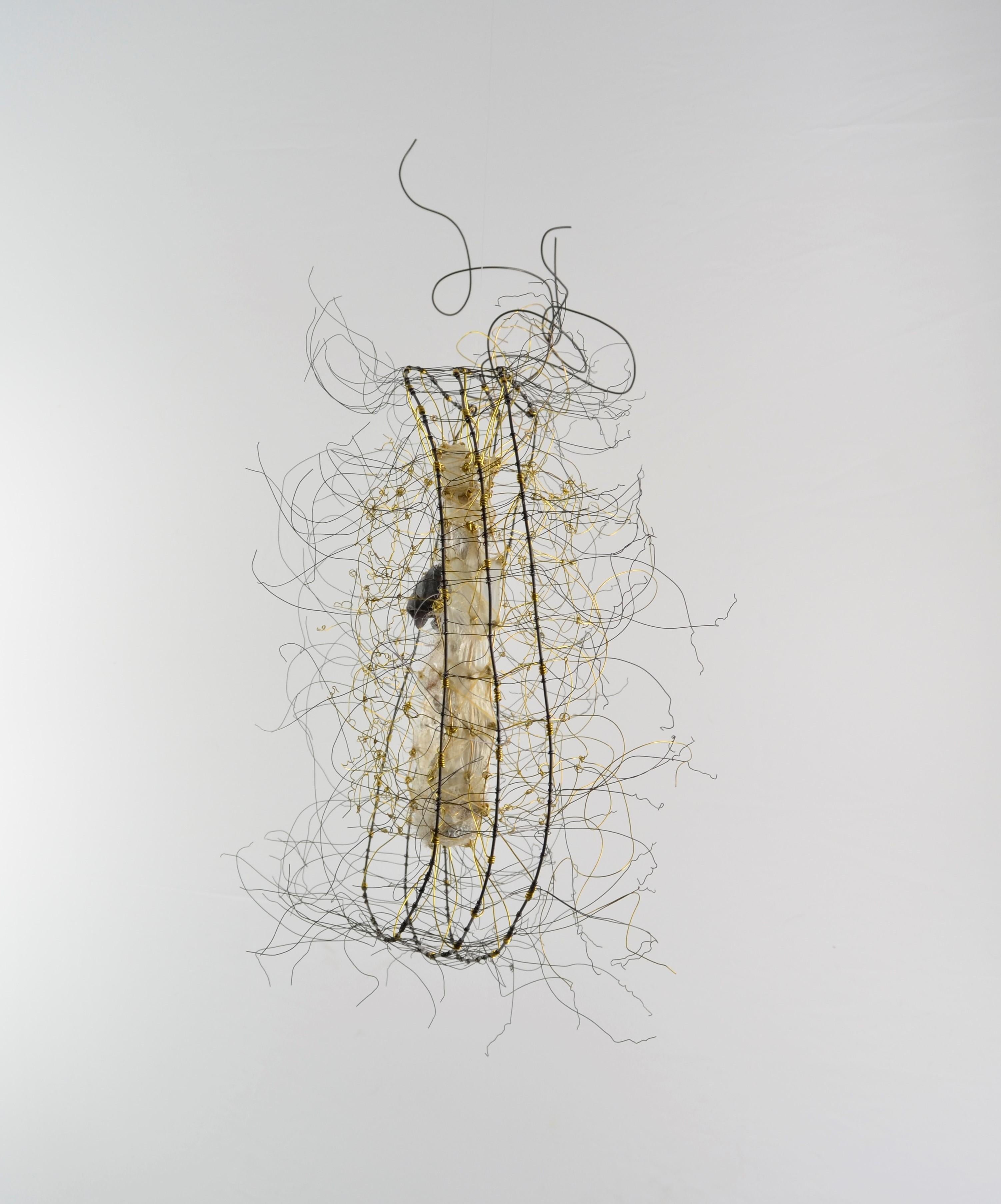 Hanging wire sculpture: 'Willa' For Sale 1