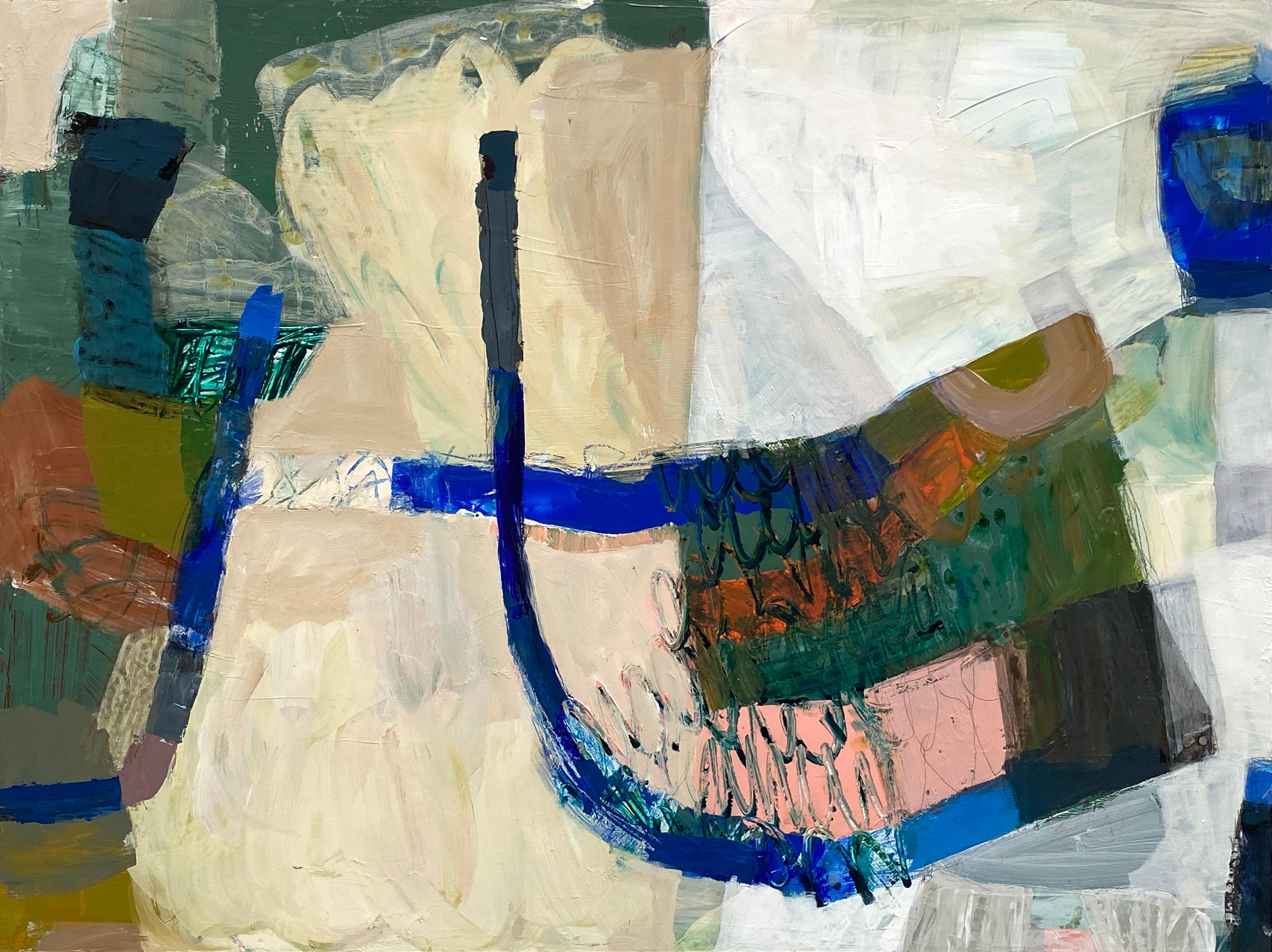 Terri Froelich Abstract Painting - Somewhere In The Middle