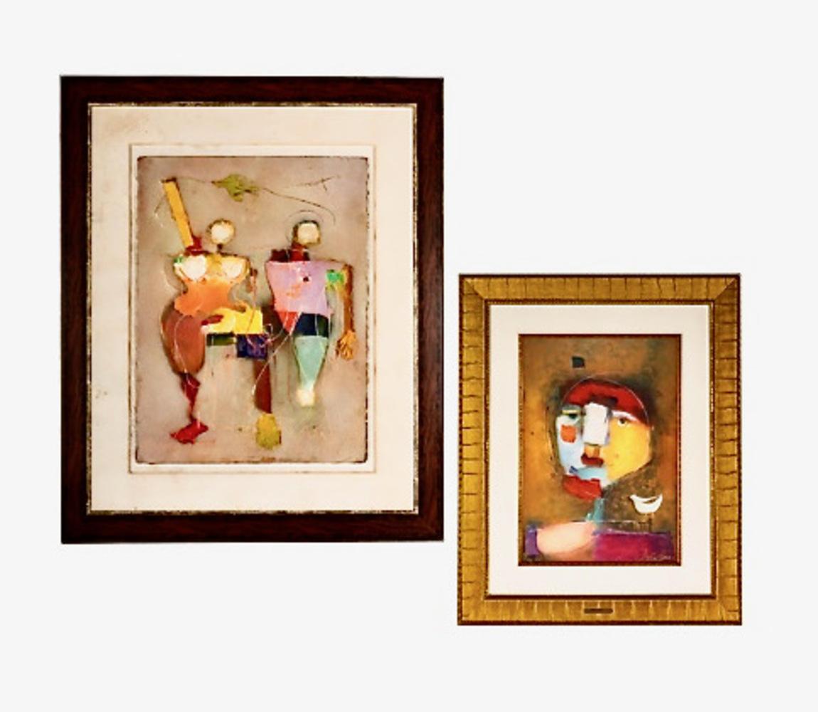 Terri Hallman (B. 1962)  Multi-Media-Malerei im Angebot 2