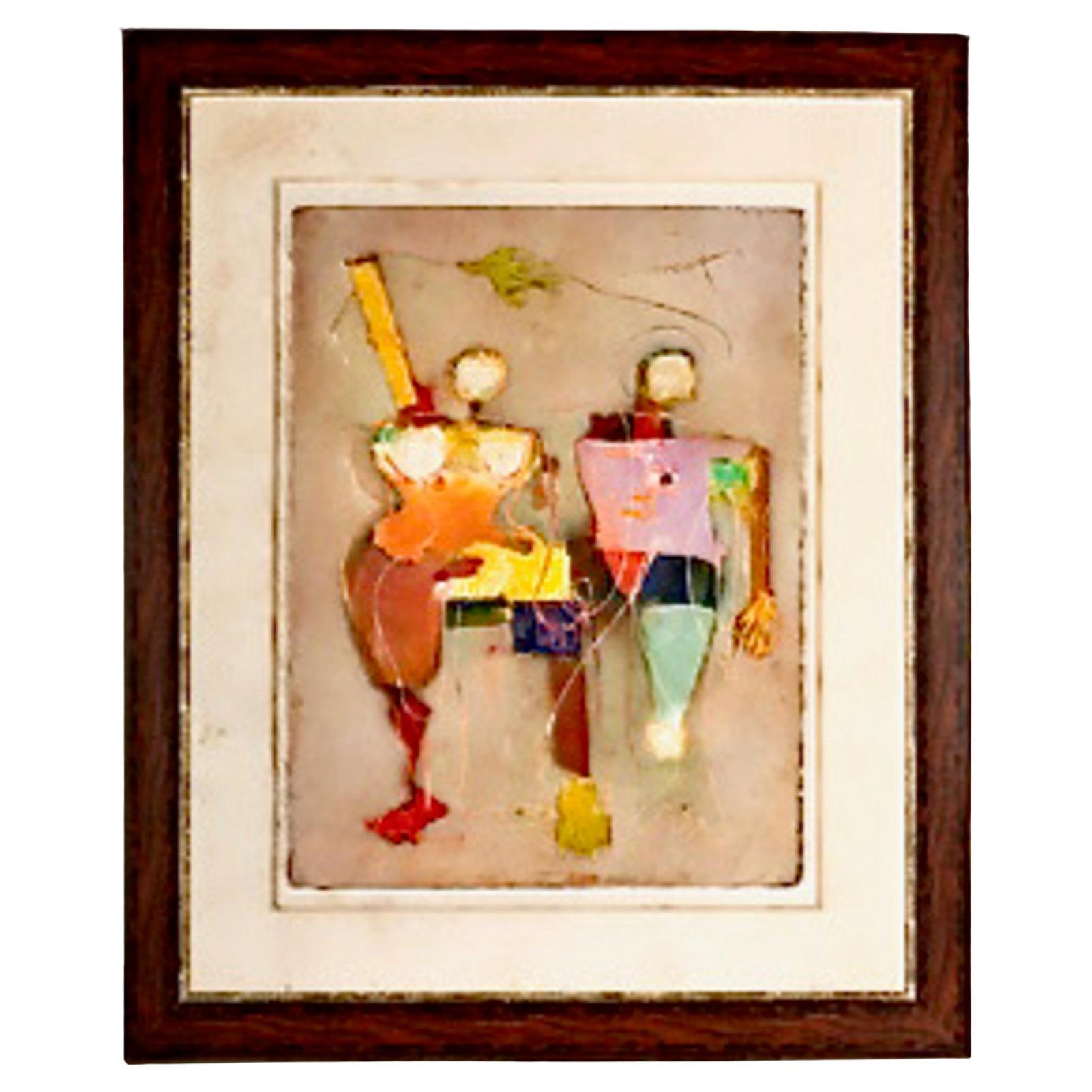 Terri Hallman (B. 1962)  Multi-Media-Malerei