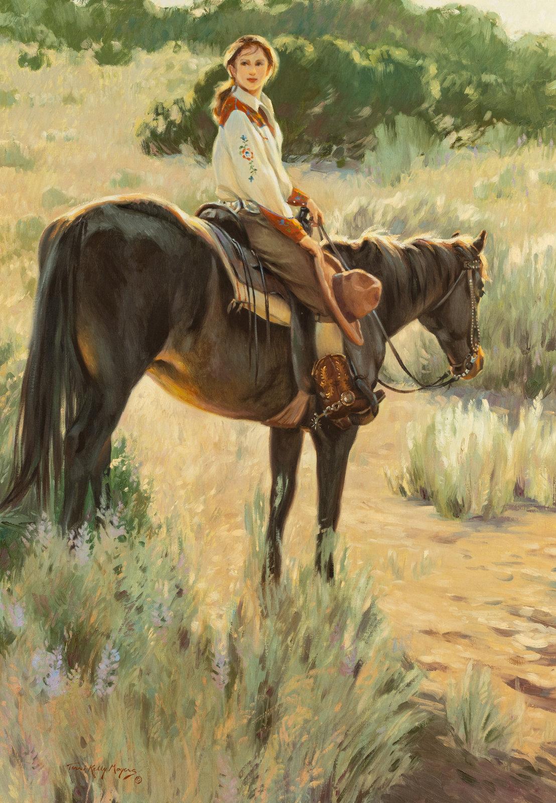 Après-midi en or - Réalisme Painting par Terri Kelly Moyers