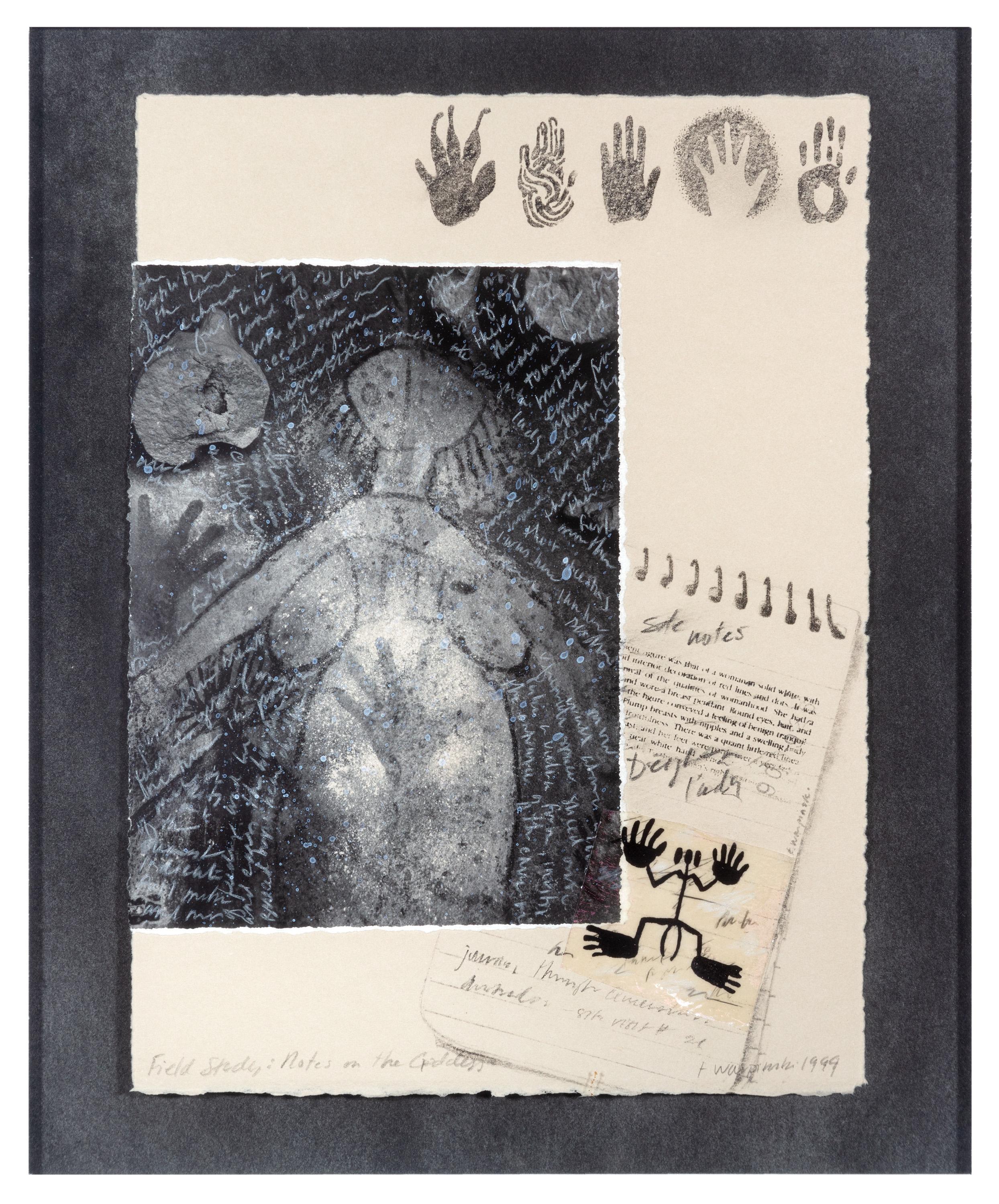 „Field Study - Notes on the Goddess“, Mixed Media-Collage (Sonstige Kunststile), Art, von Terri Warpinski