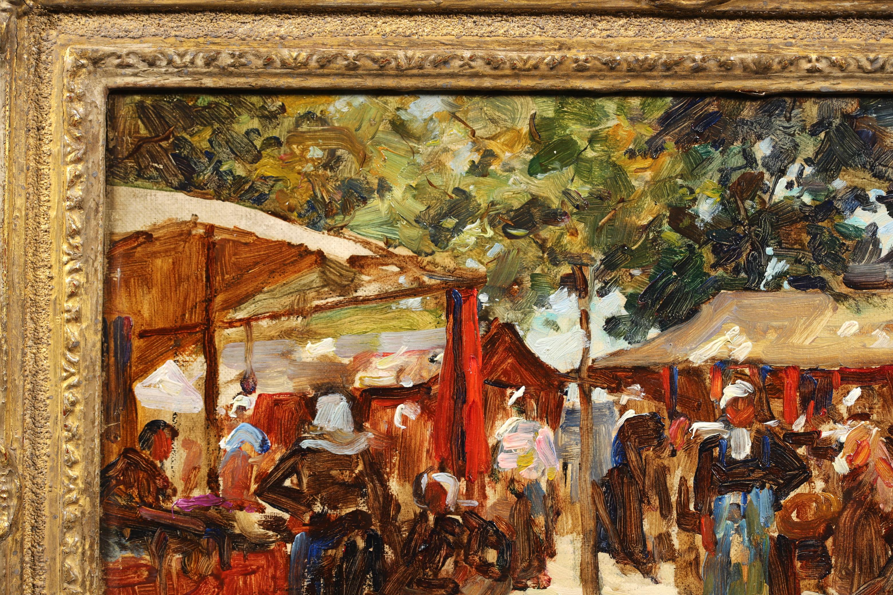 A Normandy Market - Impressionist Figurative Oil Painting by Terrick Williams 1