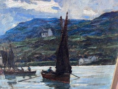 Impressionist Landscape and Marine Oil Painting of Loch Fyne Scotland