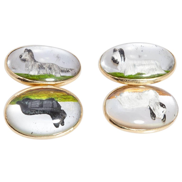 Select Gifts I Love My Dog Gold-Tone Cufflinks Bullenbeisser 