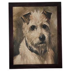Terrier Olio Cane Pittura