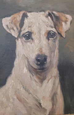 Terrier oil painting