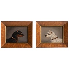 Terrier Portrait Paintings, England, circa 1920