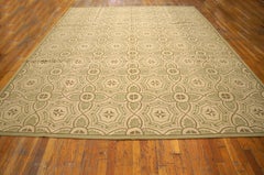 Terrific 4 Star Motif Contemporaneity Handwoven Wool Needlepoint Flat Weave Rug