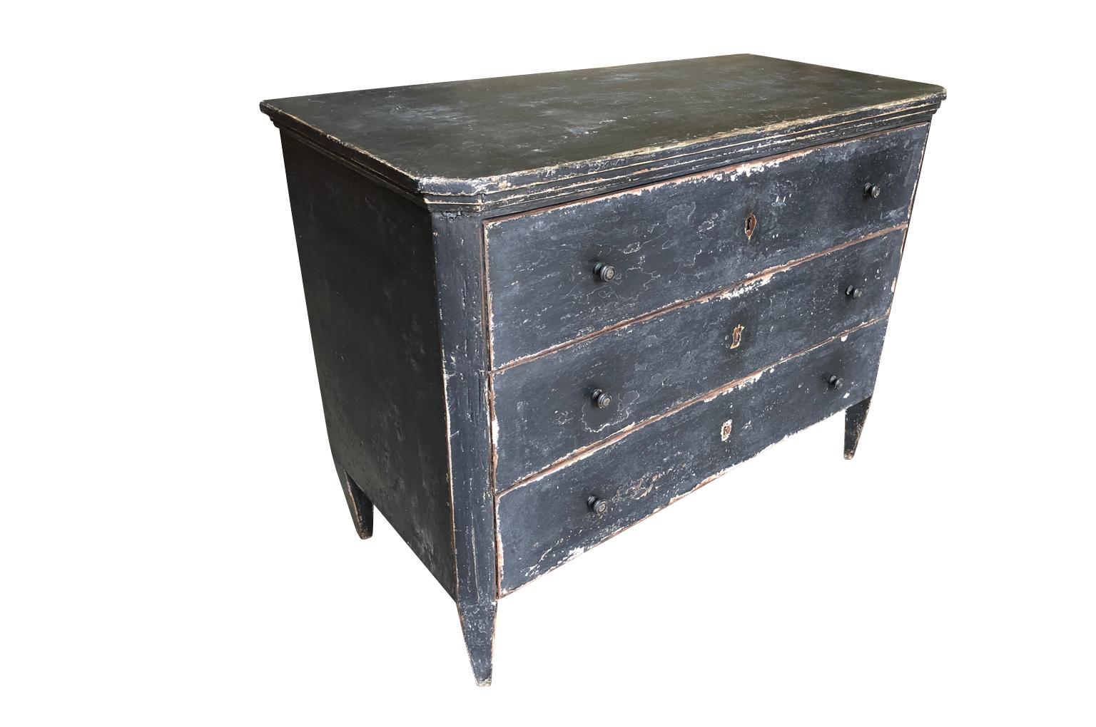 Wood Terrific Pair of 19th Century Spanish Painted Commodes