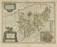 Territorium Norimbergense - Mapa antiguo de Núremberg de Janssonius (1645-58)