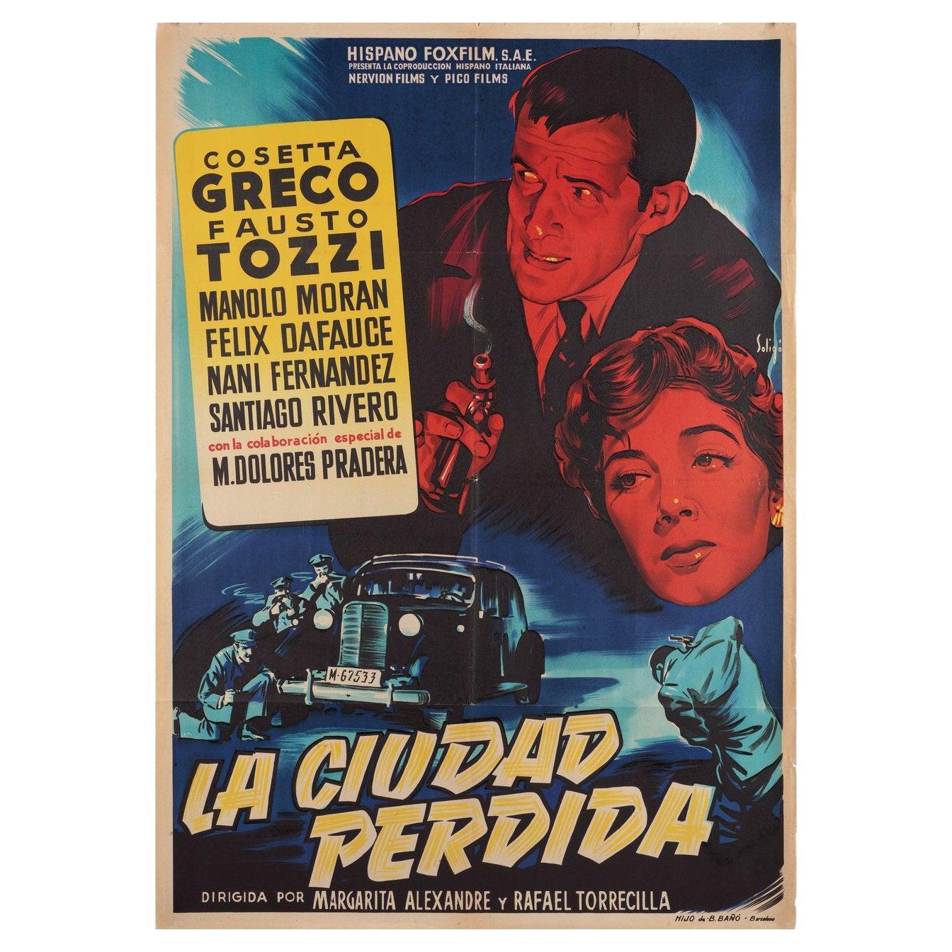 Affiche espagnole du film Terroristi a Madrid 1955, format B1