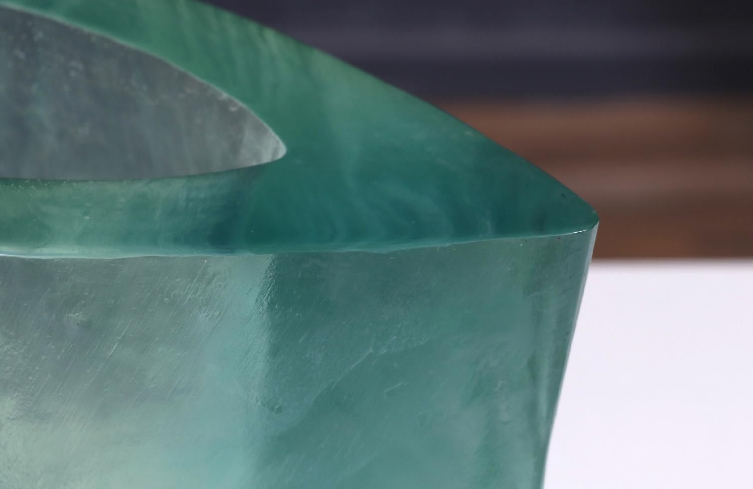Terry Balle Resin Aqua Sculpture Vase For Sale 3