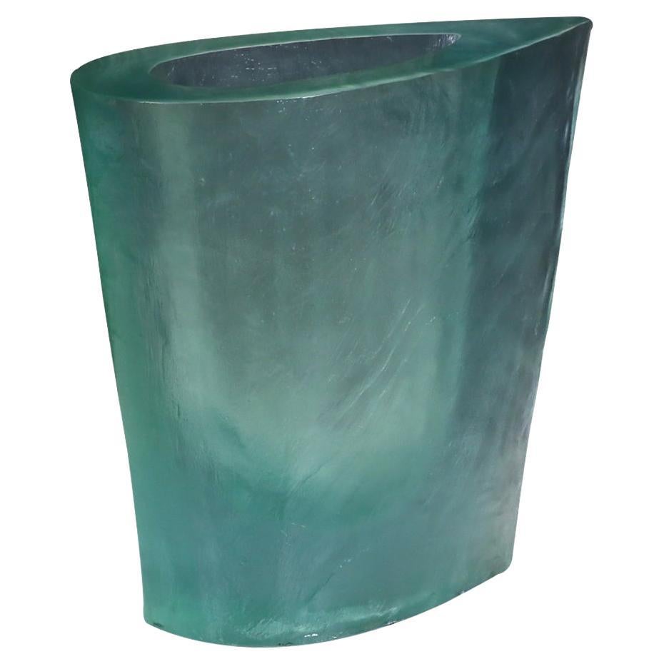 Terry Balle Resin Aqua Sculpture Vase For Sale