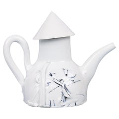 Terry Bell-Hughes Studio Pottery Porcelain Elephant Teapot