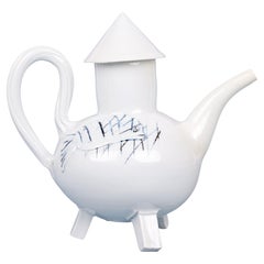 Terry Bell-Hughes Studio Pottery Porcelain Fish Teapot