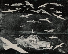 Terry Buchanan - 1998 Etching, Seagull Squall